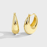 Scallop Gold Plated Hoop Earrings