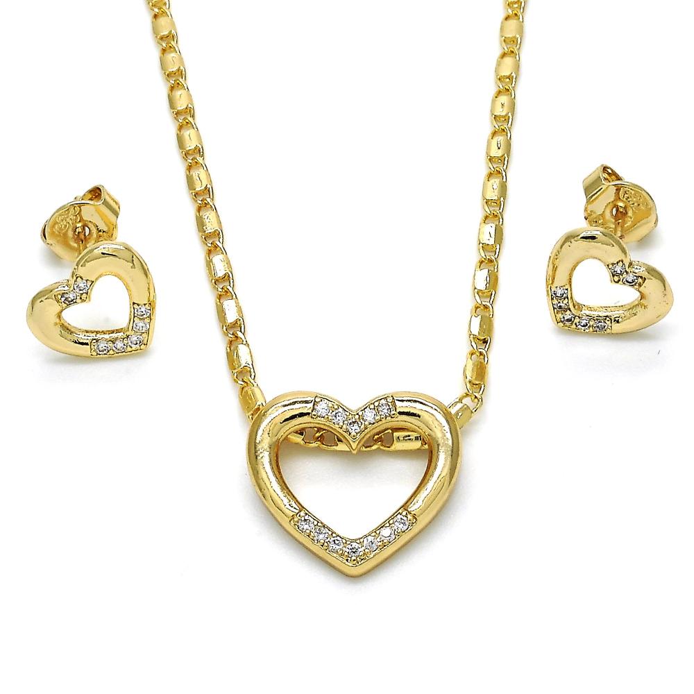 Lily Heart Necklace Set