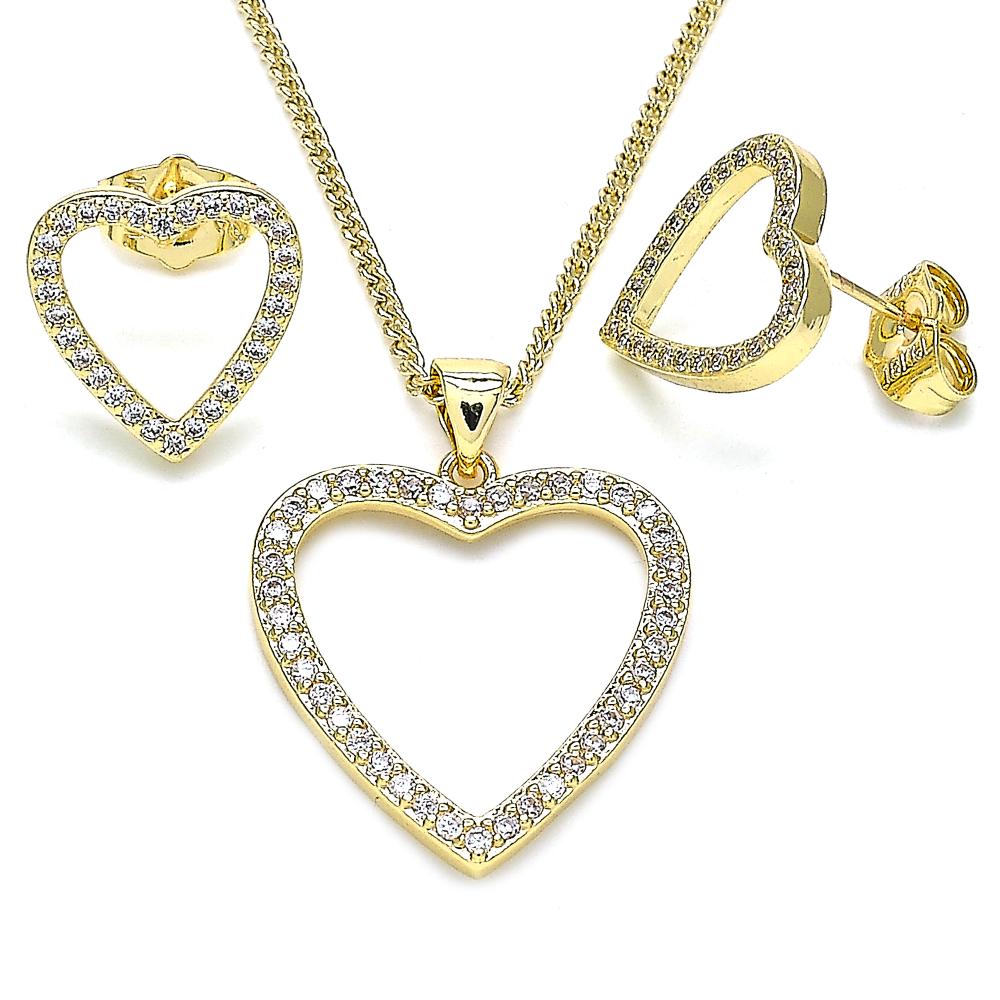 Alora Heart Diamond Necklace Set