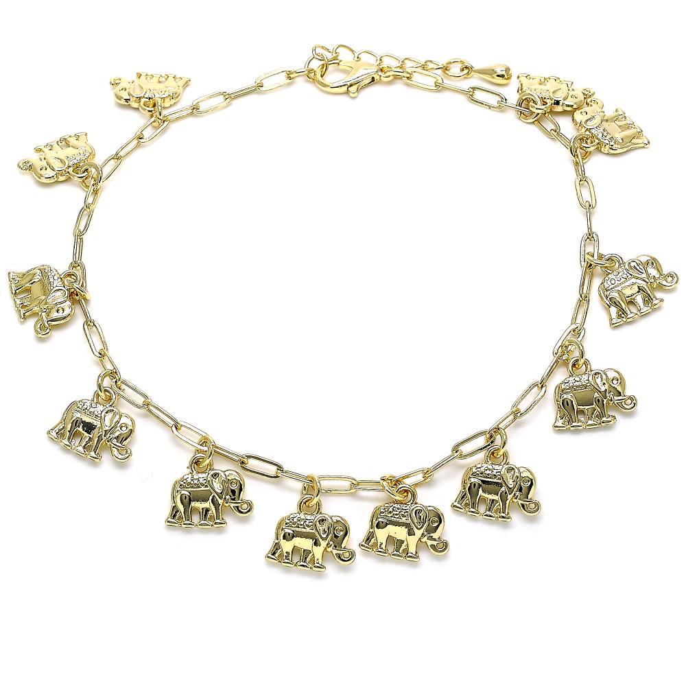 Gold Filled Desire Elephant Anklet