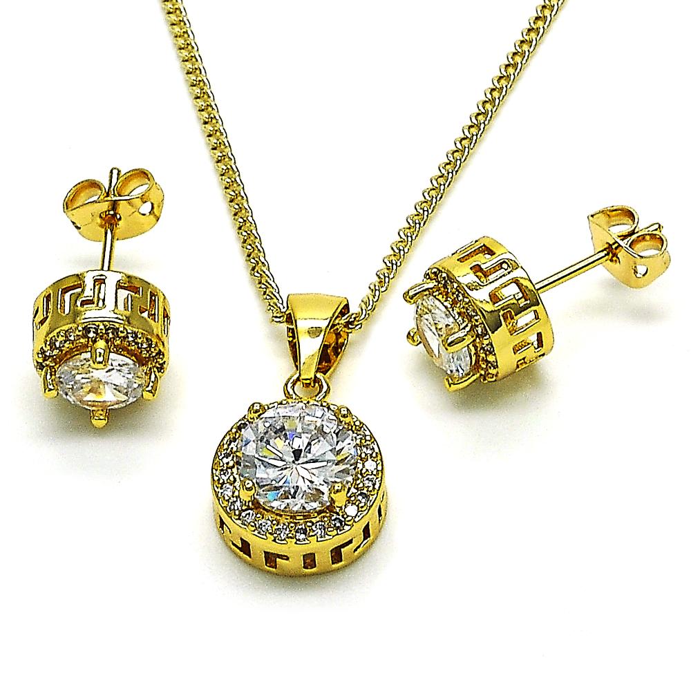 Ava Diamond Circle Necklace Set