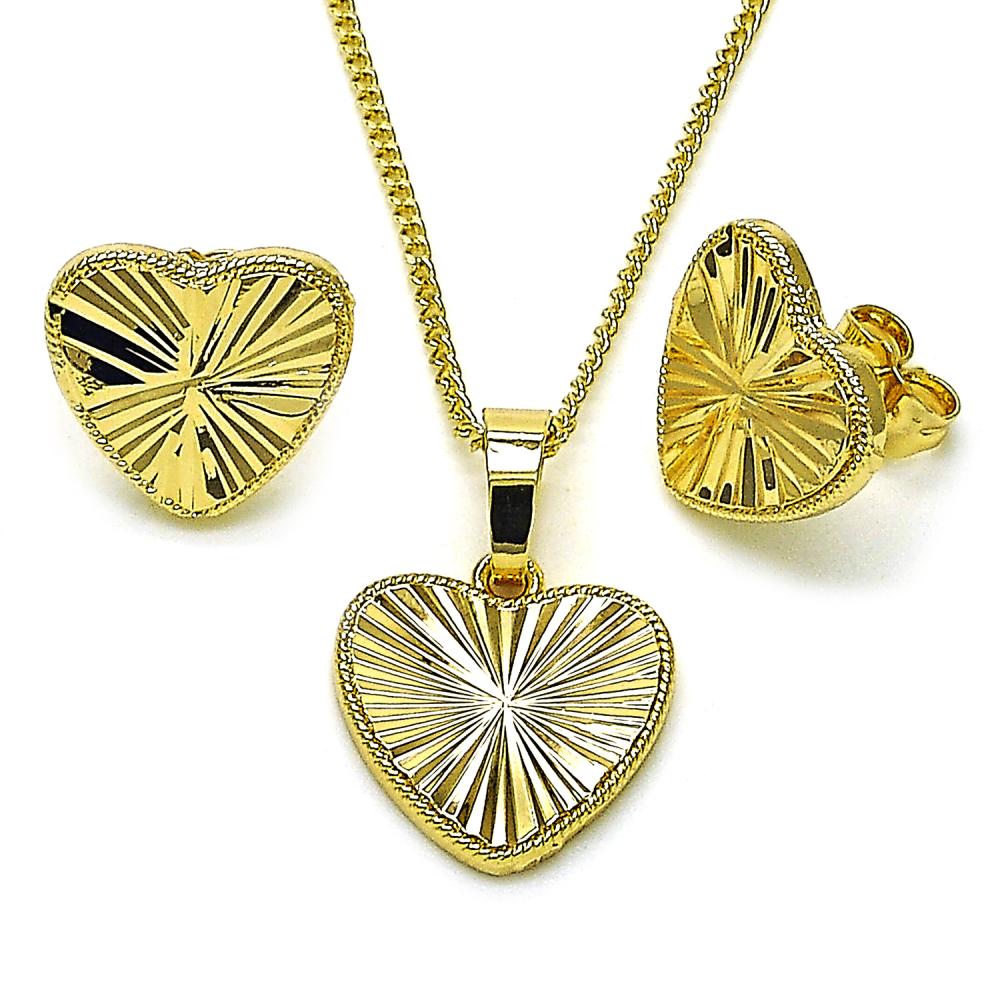 Kaydee Shiny Heart Necklace Set