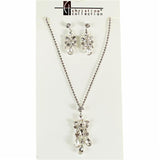 Rhinestone 2Pc Necklace Set