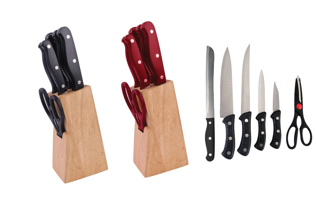 Uniware 7pcs Knife Set with Wooden Block