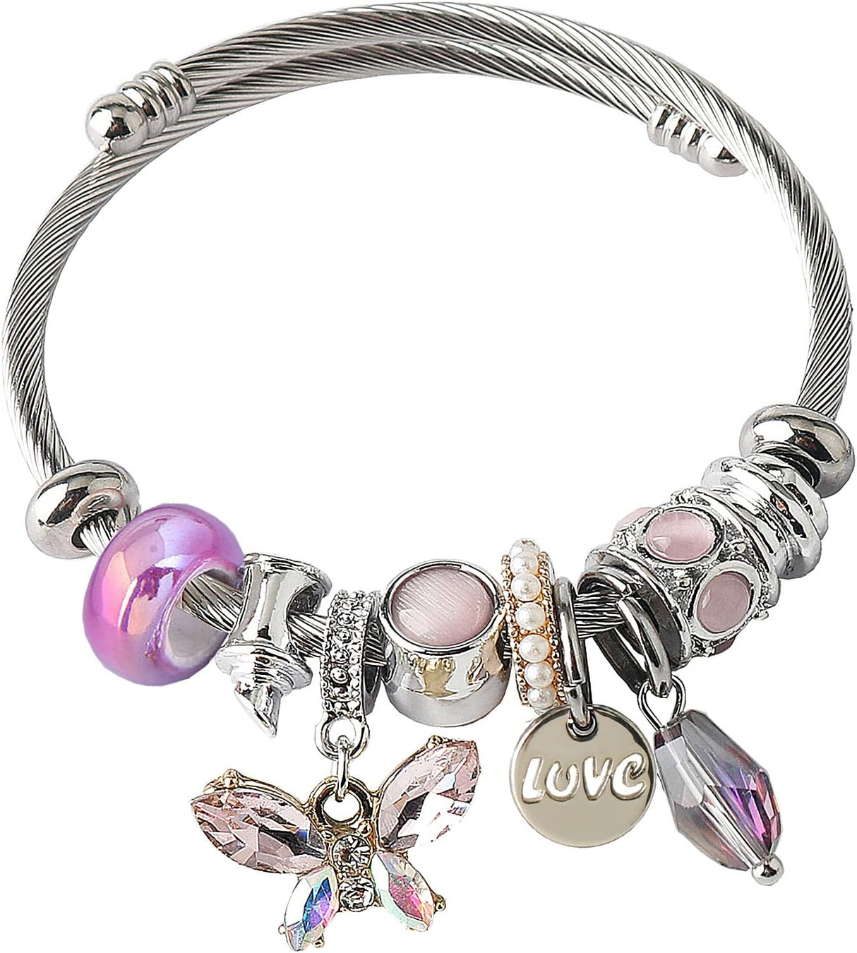 Stainless Steel Charm Bracelet