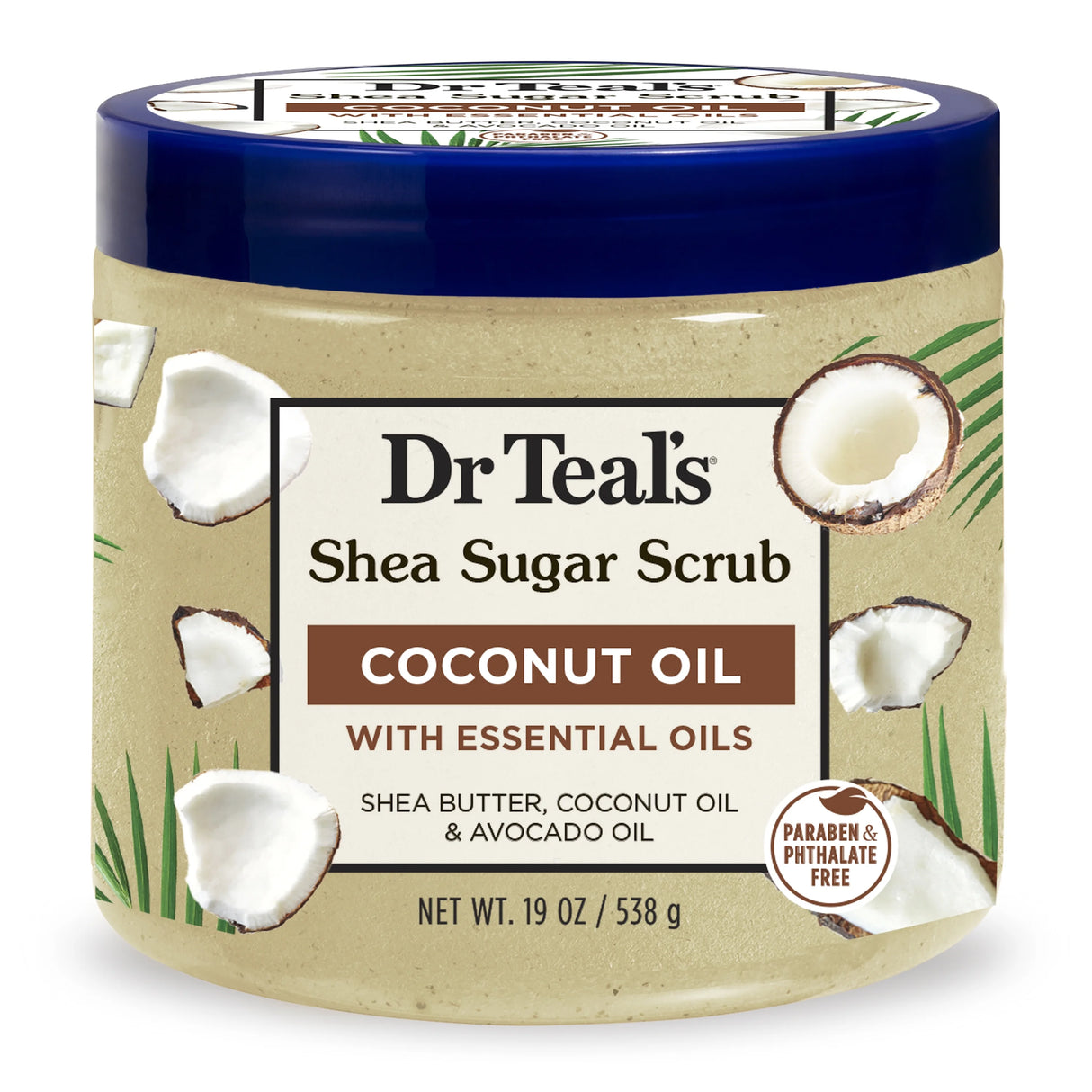 Dr Teal's Shea Sugar Body Scrub, Coconut Oil with Essential Oils