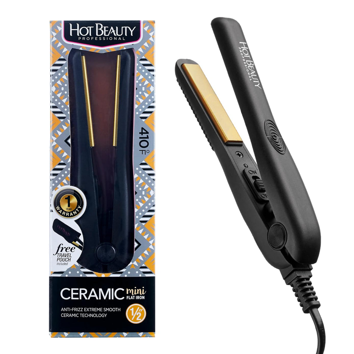 Hot Beauty Professional Mini 1/2" Flat Iron