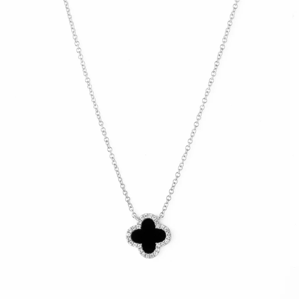 Rhinestone clover Necklace