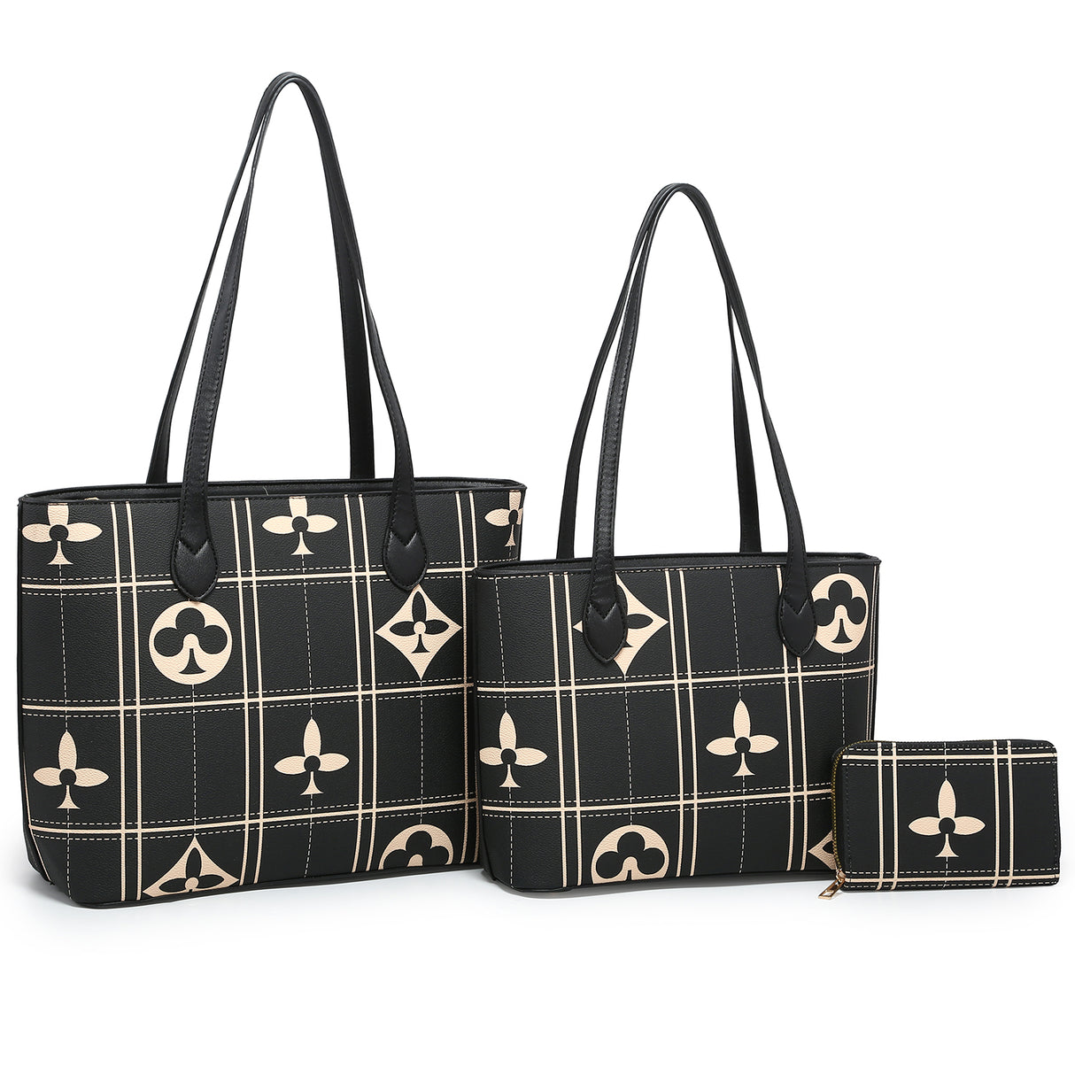 Monogram Check 3-in-1 Shopper Set