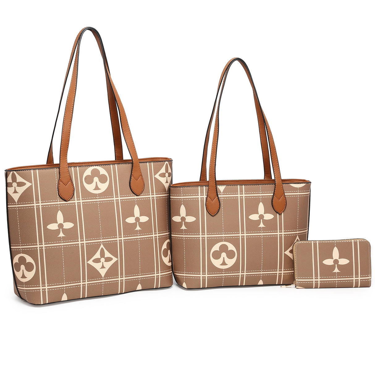 Monogram Check 3-in-1 Shopper Set