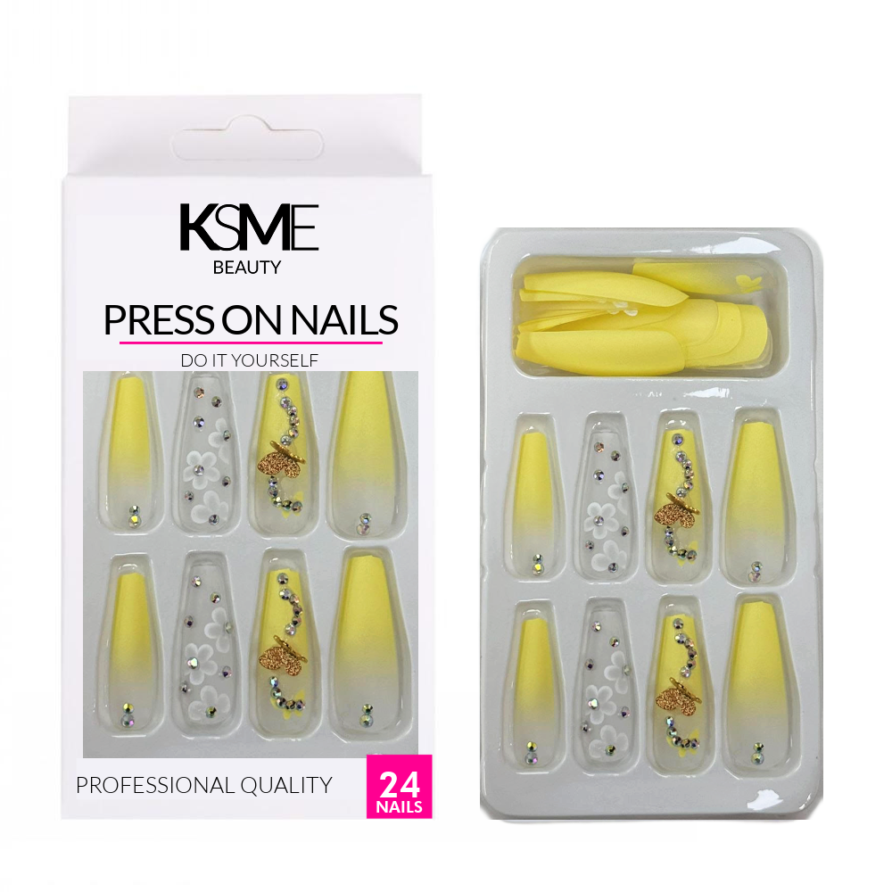 KSME Butterfly Sunrise Press On Nails