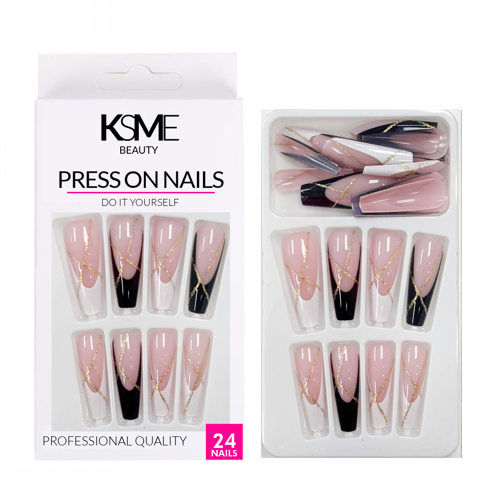 KSME Golden Ballerina Press On Nails