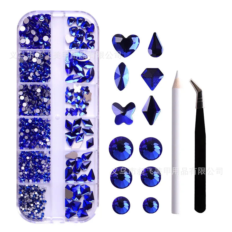 Nail Gems Set With Tweezers