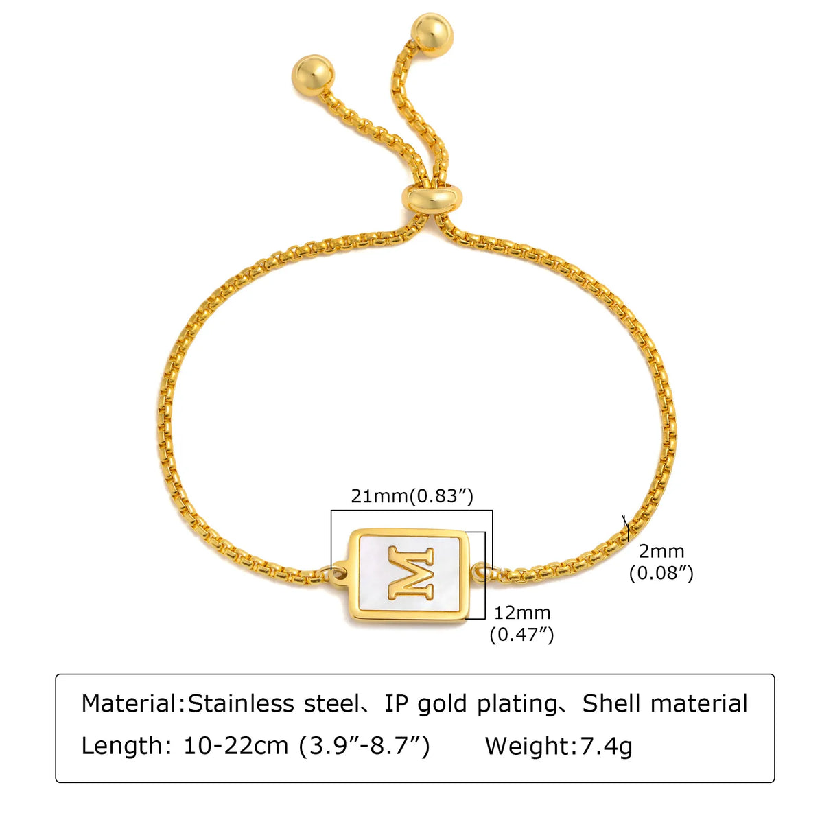 Initial Gold Bracelet