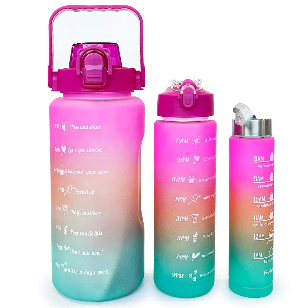 Motivational Water Bottle 3PC Set – MISSARI