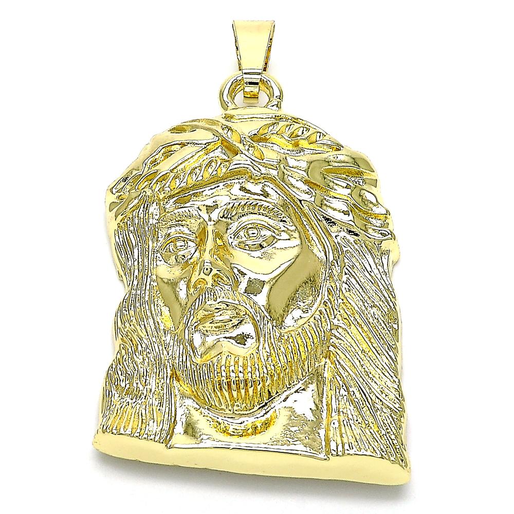 Gold plated jesus on sale pendant