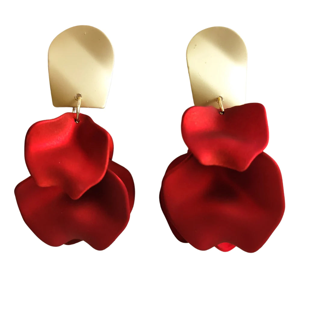 Rose on sale petal earrings